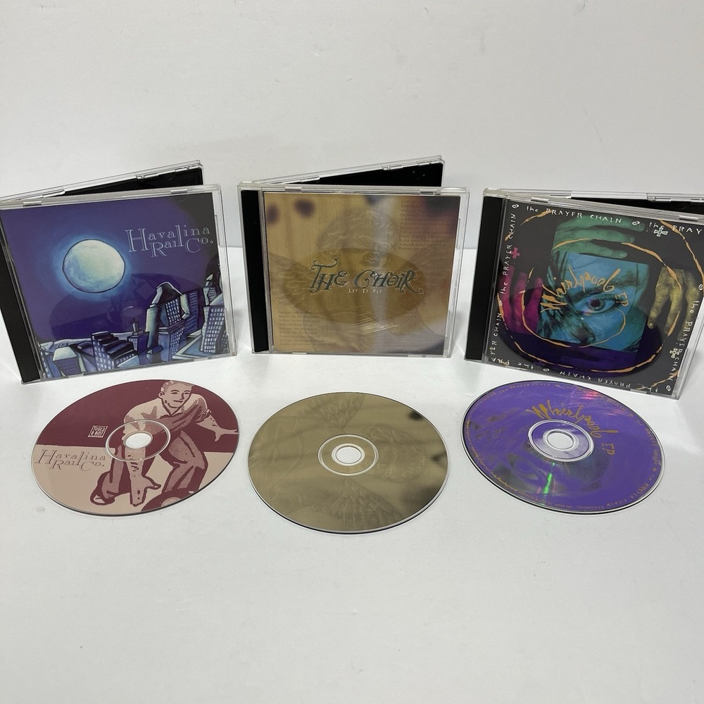 3 Mid-Nineties Christian Rock CDs Havalina Rail Co, Prayer Chain, & The Choir